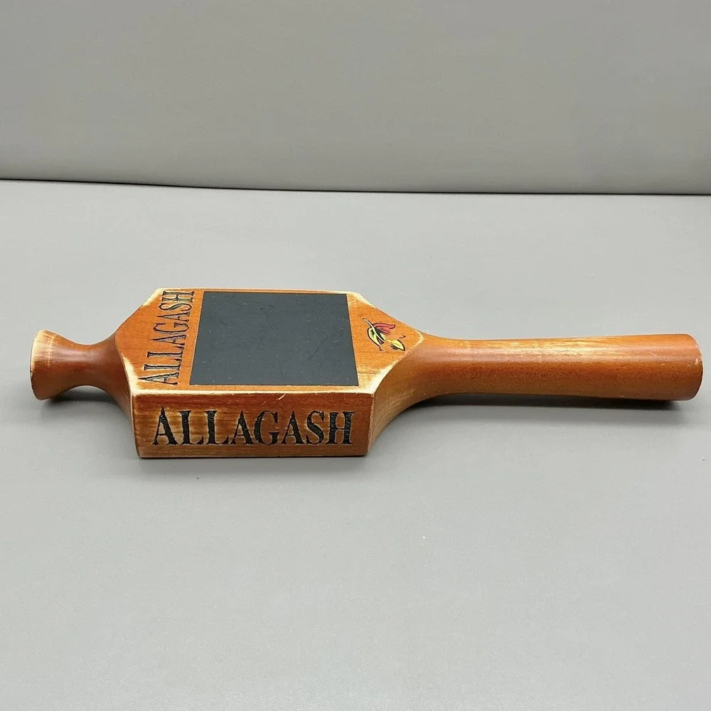 Allagash Beer Tap Handle Wood Chalkboard Bar Tap Pull Brown Brewery Decor